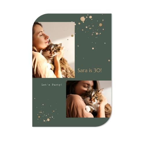 Faire-part 1 Bords ronds diagonale portrait 10 x 14,3 cm Faire-part 1 Bords ronds diagonale portrait 10 x 14,3 cm