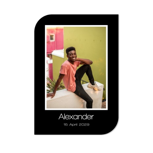 Faire-part 1 Bords ronds diagonale portrait 10 x 14,3 cm Faire-part 1 Bords ronds diagonale portrait 10 x 14,3 cm