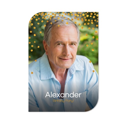 Faire-part 1 Bords ronds diagonale portrait 10 x 14,3 cm