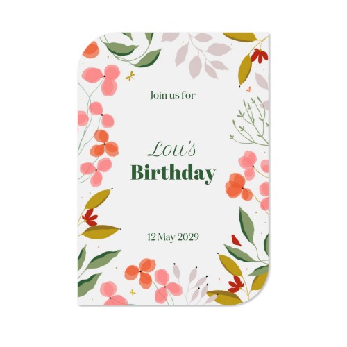 Single Card Half Rounded Vertical 10 x 14,3 cm