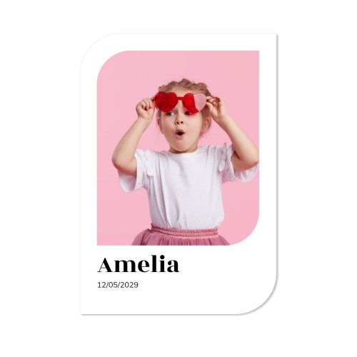 Enkle Fotokort halvrundet portræt 10 x 14,3 cm