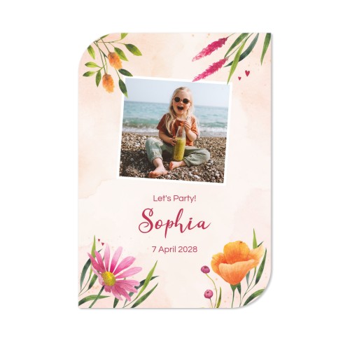 Enkle Fotokort halvrundet portræt 10 x 14,3 cm