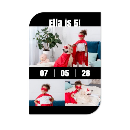 Enkle Fotokort halvrundet portræt 10 x 14,3 cm