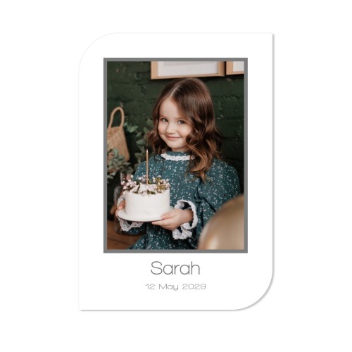 Faire-part 1 Bords ronds diagonale portrait 10 x 14,3 cm Faire-part 1 Bords ronds diagonale portrait 10 x 14,3 cm