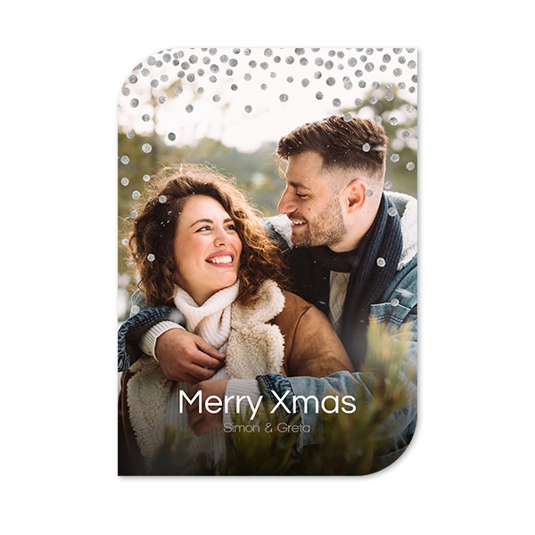 Klassinen kuvakortti siiven muotoinen pysty 10 x 14,3 cm