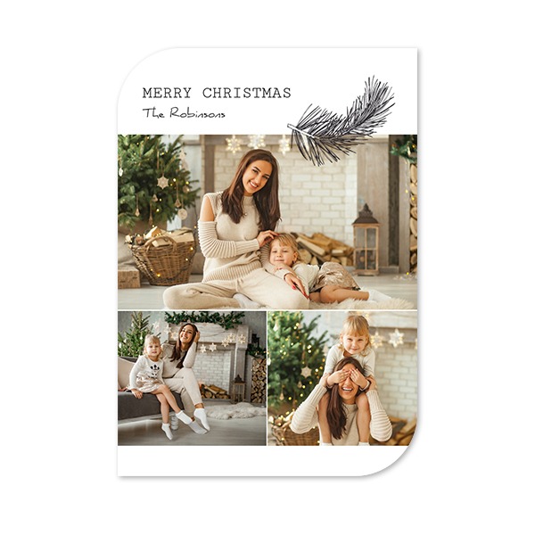 Klassinen kuvakortti siiven muotoinen pysty 10 x 14,3 cm