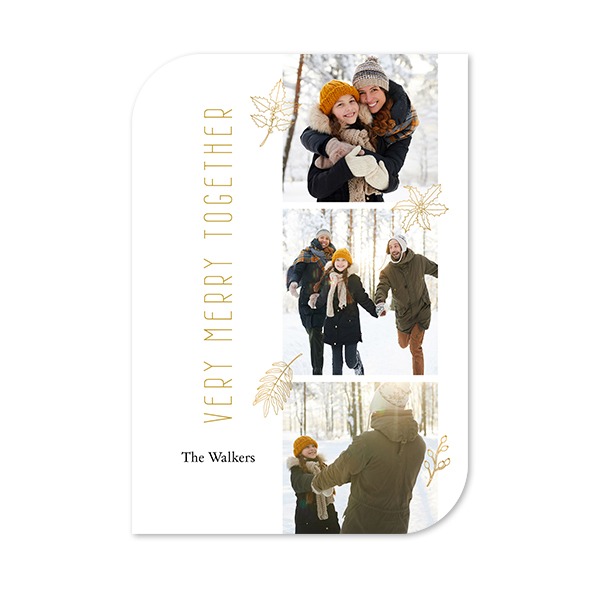 Faire-part 1 Bords ronds diagonale portrait 10 x 14,3 cm