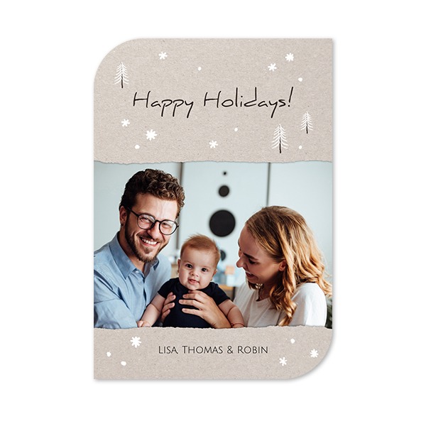 Fotokaart vleugel staand 10 x 14,3 cm