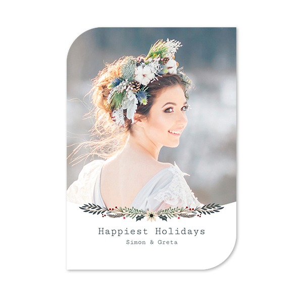 Klassinen kuvakortti siiven muotoinen pysty 10 x 14,3 cm