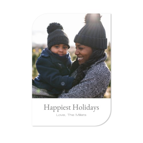 Grusskarte - Halbrunde Ecken Hochformat 10 x 14,3 cm