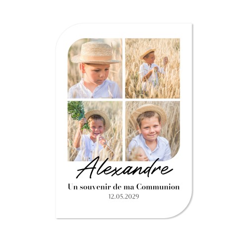 Faire-part 1 Bords ronds diagonale portrait 10 x 14,3 cm Faire-part 1 Bords ronds diagonale portrait 10 x 14,3 cm