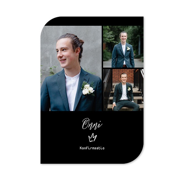 Klassinen kuvakortti siiven muotoinen pysty 10 x 14,3 cm