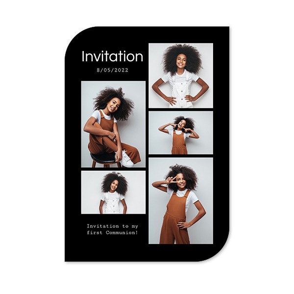 Enkle Fotokort halvrundet stående 10 x 14,3 cm