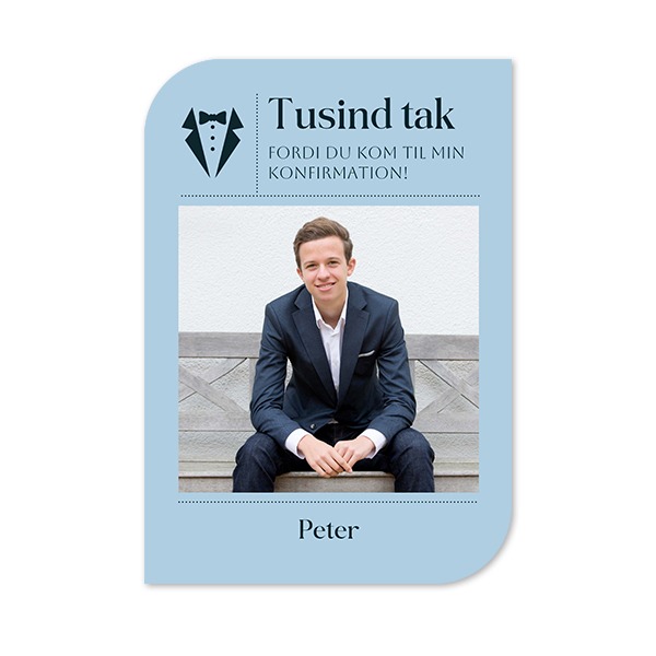 Enkle Fotokort halvrundet portræt 10 x 14,3 cm