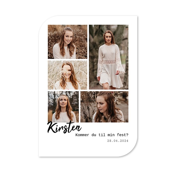 Enkle Fotokort halvrundet portræt 10 x 14,3 cm Enkle Fotokort halvrundet portræt 10 x 14,3 cm