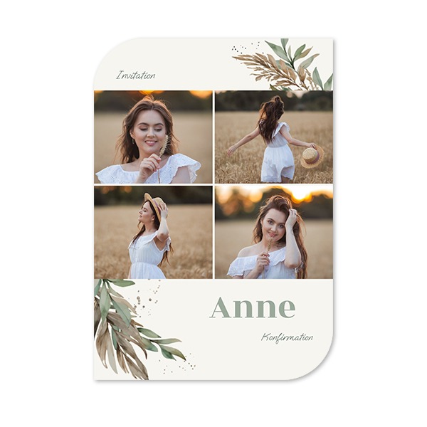 Enkle Fotokort halvrundet portræt 10 x 14,3 cm