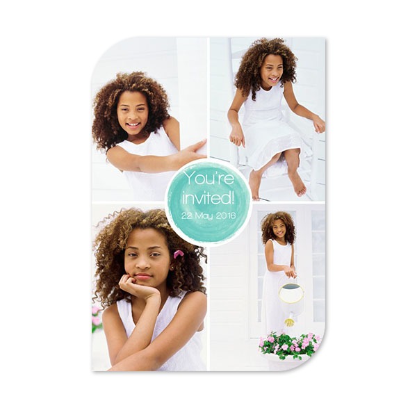 Enkle Fotokort halvrundet portræt 10 x 14,3 cm