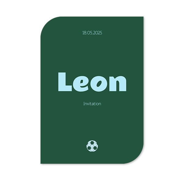 Faire-part 1 Bords ronds diagonale portrait 10 x 14,3 cm