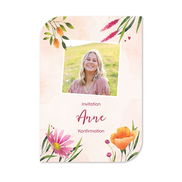 Enkle Fotokort halvrundet portræt 10 x 14,3 cm