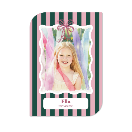 Faire-part 1 Bords ronds diagonale portrait 10 x 14,3 cm Faire-part 1 Bords ronds diagonale portrait 10 x 14,3 cm