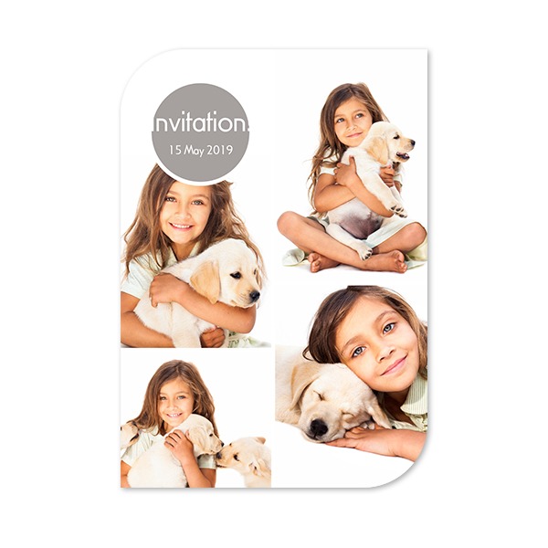 Single Card Half Rounded Vertical 10 x 14,3 cm