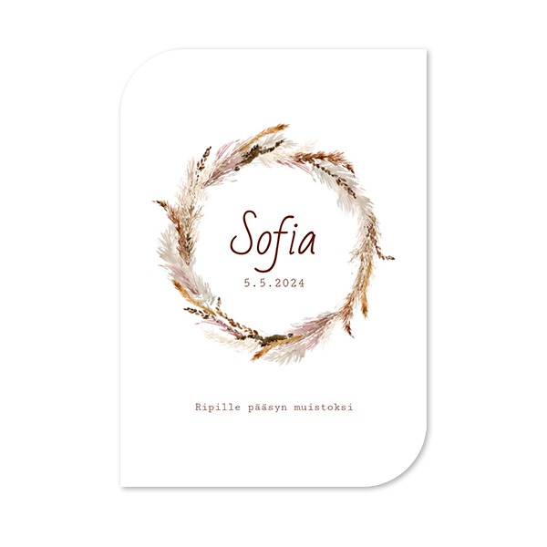 Klassinen kuvakortti siiven muotoinen pysty 10 x 14,3 cm