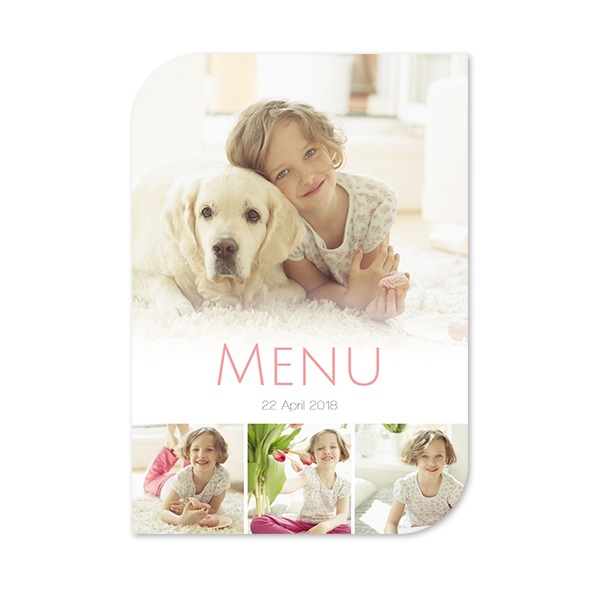 Grusskarte - Halbrunde Ecken Hochformat 10 x 14,3 cm