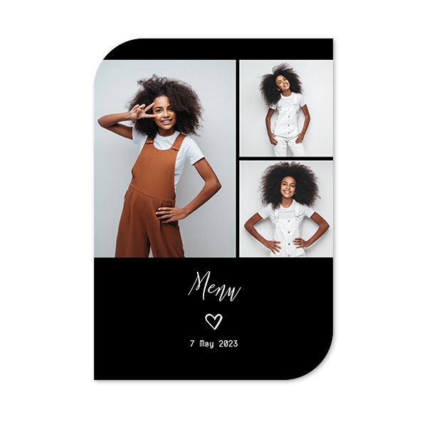 Single Card Half Rounded Vertical 10 x 14,3 cm