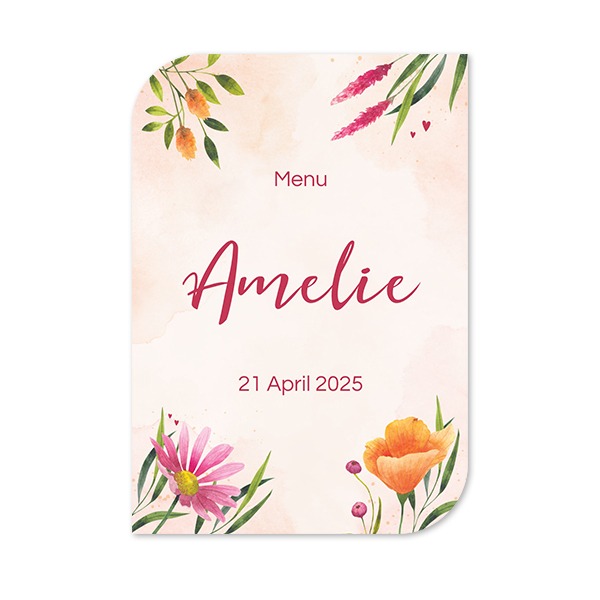 Single Card Half Rounded Vertical 10 x 14,3 cm