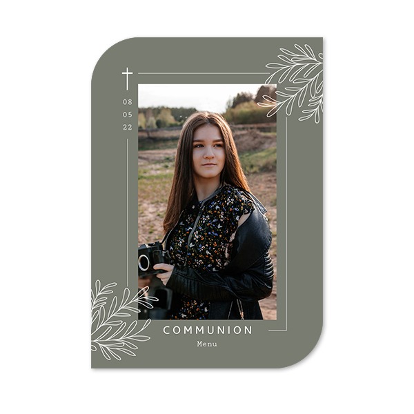 Enkle Fotokort halvrundet stående 10 x 14,3 cm