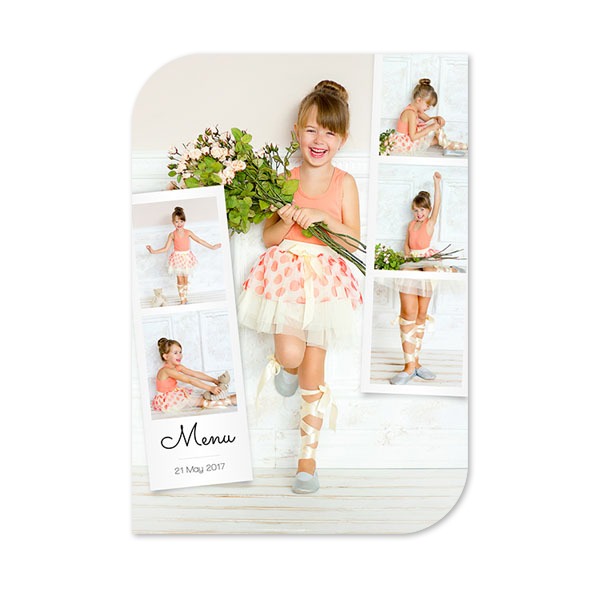 Faire-part 1 Bords ronds diagonale portrait 10 x 14,3 cm Faire-part 1 Bords ronds diagonale portrait 10 x 14,3 cm