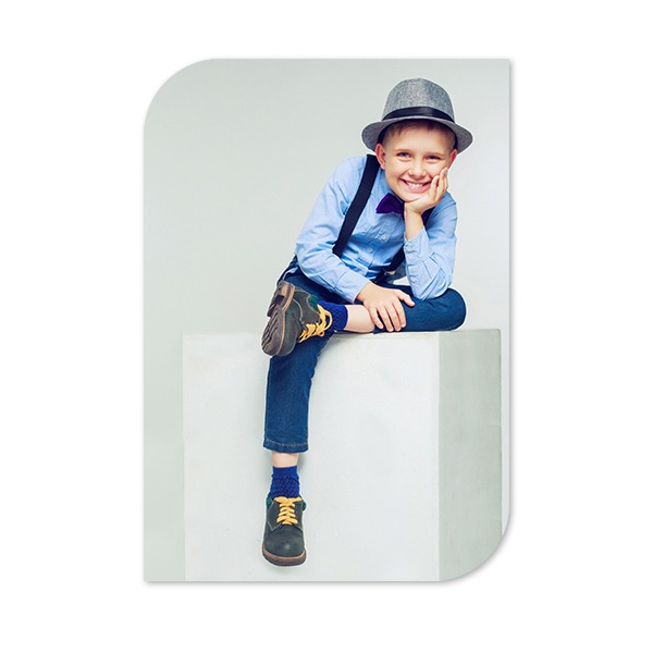 Faire-part 1 Bords ronds diagonale portrait 10 x 14,3 cm Faire-part 1 Bords ronds diagonale portrait 10 x 14,3 cm