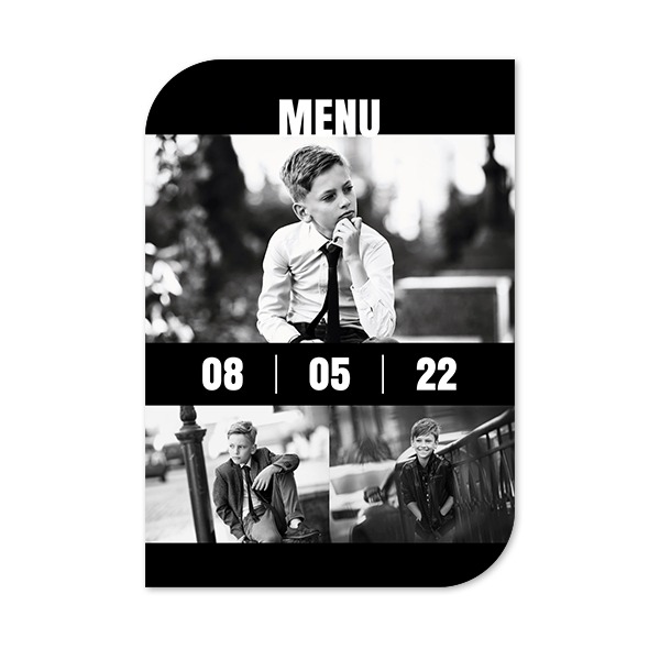 Enkle Fotokort halvrundet portræt 10 x 14,3 cm