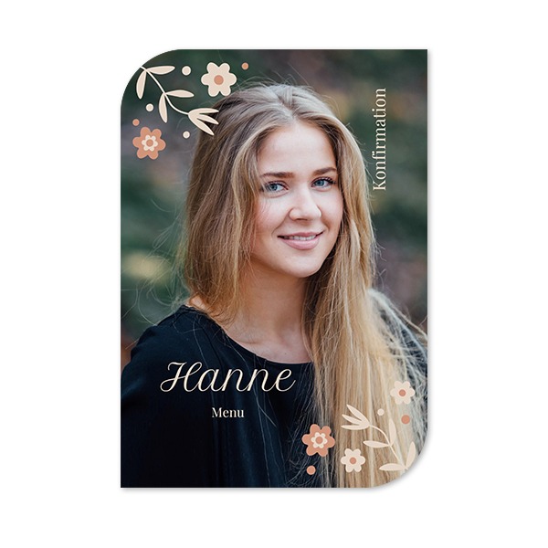 Enkle Fotokort halvrundet portræt 10 x 14,3 cm