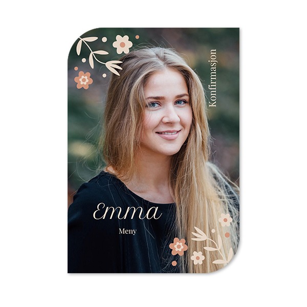 Enkle Fotokort halvrundet stående 10 x 14,3 cm