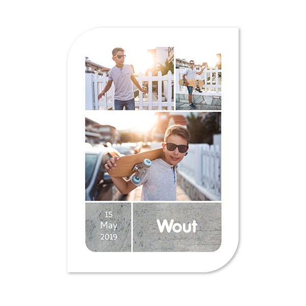 Single Card Half Rounded Vertical 10 x 14,3 cm