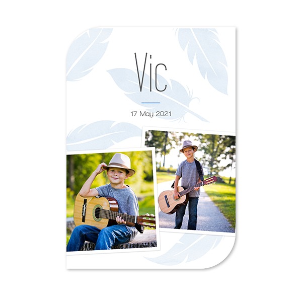 Single Card Half Rounded Vertical 10 x 14,3 cm