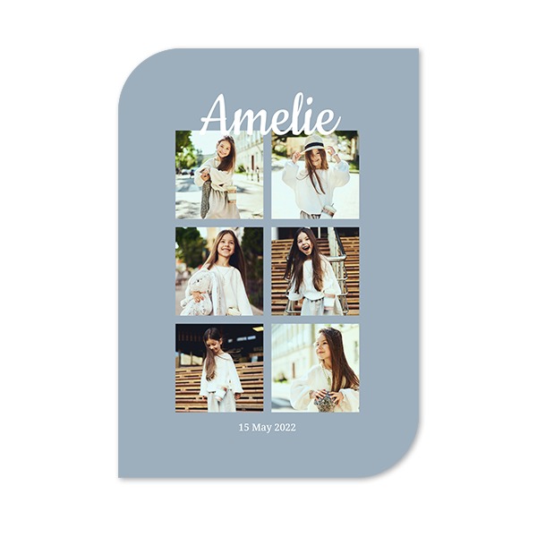 Enkle Fotokort halvrundet portræt 10 x 14,3 cm