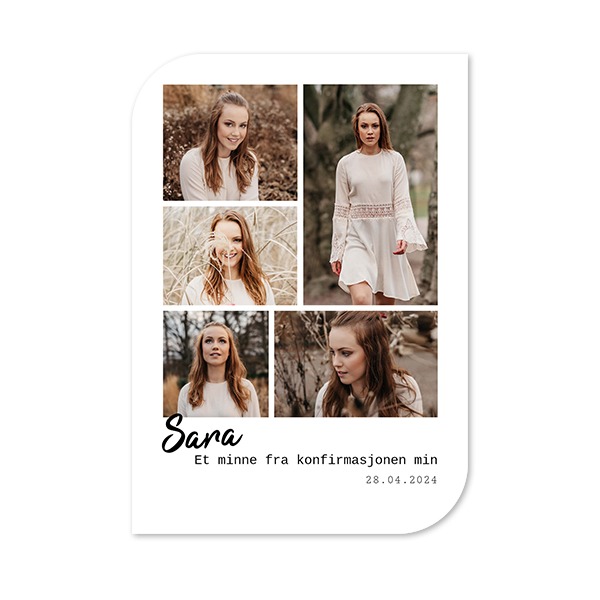 Enkle Fotokort halvrundet stående 10 x 14,3 cm