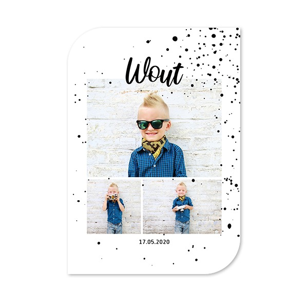 Klassinen kuvakortti siiven muotoinen pysty 10 x 14,3 cm