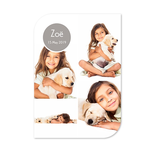 Single Card Half Rounded Vertical 10 x 14,3 cm