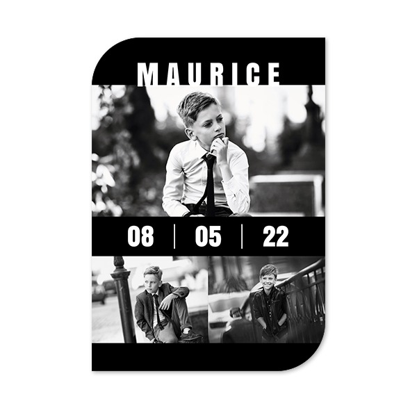 Enkle Fotokort halvrundet portræt 10 x 14,3 cm