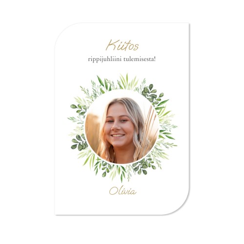 Klassinen kuvakortti siiven muotoinen pysty 10 x 14,3 cm