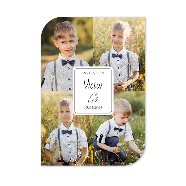 Single Card Half Rounded Vertical 10 x 14,3 cm