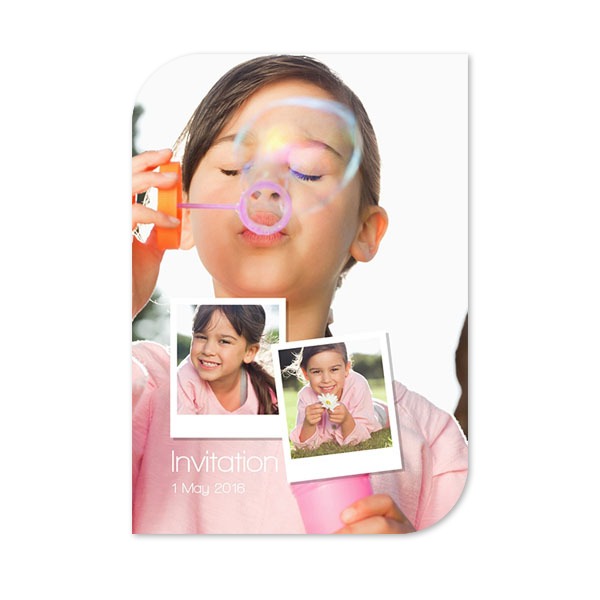 Faire-part 1 Bords ronds diagonale portrait 10 x 14,3 cm Faire-part 1 Bords ronds diagonale portrait 10 x 14,3 cm