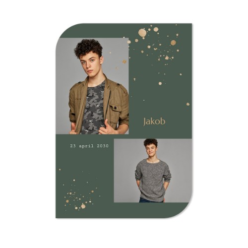 Enkle Fotokort halvrundet portræt 10 x 14,3 cm