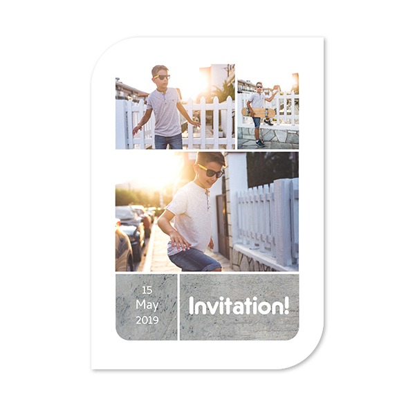 Single Card Half Rounded Vertical 10 x 14,3 cm