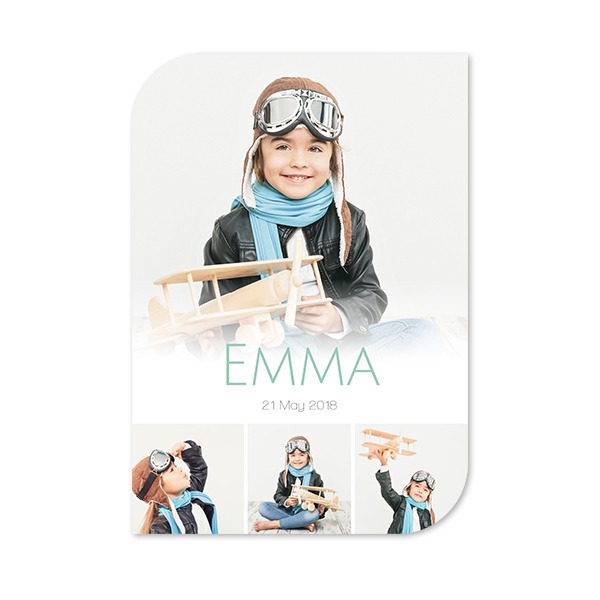 Single Card Half Rounded Vertical 10 x 14,3 cm