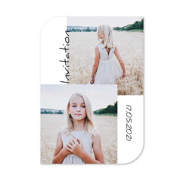 Single Card Half Rounded Vertical 10 x 14,3 cm