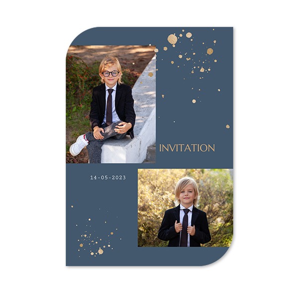 Grusskarte - Halbrunde Ecken Hochformat 10 x 14,3 cm